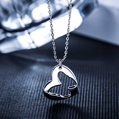Chiclove Mother Daughter Jewelry Sets For Two, Cutout Heart Necklaces, 2 Sterling Silver Necklaces (C - Mom And Daughter Jewelry) #TOP2
