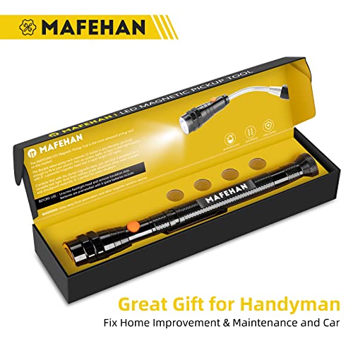 Mafehan Magnetic Pickup Tool, Telescoping Magnetic 3 Led Flashlight With Extendable Neck Up To 22 Inches, Gifts For Men, Dad, Husband Or Women, Cool Gadgets For Men As Unique Birthday Christmas Gifts #TOP1