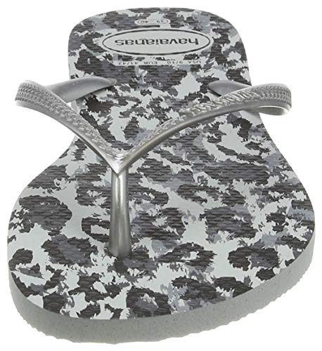 Chinelo, Havaianas, Slim Animals, Feminino, Cinza Gelo/Prata, 39/30