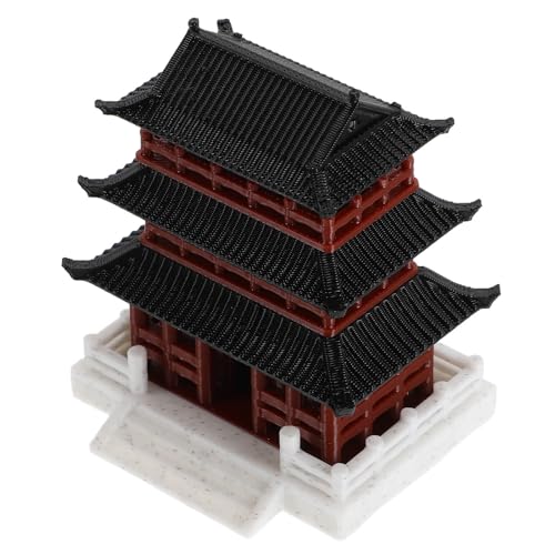 TOGEVAL Padiglione da Giardino in Miniatura Stile Antico Decorazione Zen per Bonsai e Terrario Ornamento da Paesaggio Resistente allo Sbiadimento per Acquario e Micro