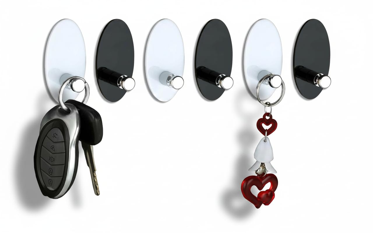 Zenovia Acrylic Key Holders - Adhesive Wall Hooks -12