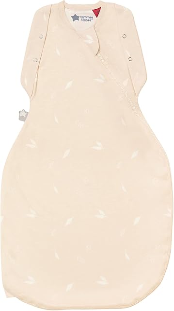 TommeeTippeeBaby Sleep Bag for Newborns, The OriginalGrobag Swaddle Bag, Hip-Healthy Design, Soft Bamboo-Rich Fabric, 0-3m, 1.0 TOG, Soft Petal Pink