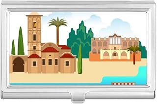 Cyprus National Landmark Building Business Card Holder Case Pocket Box Wallet