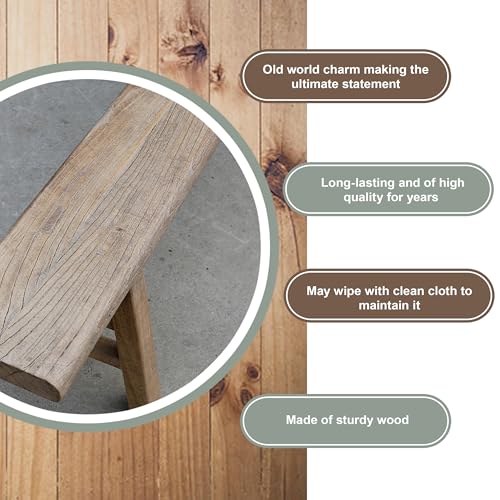 Image of Artissance Approx. 67-71 in Long Entryway Bench Weathered Natural (Finish Vary)