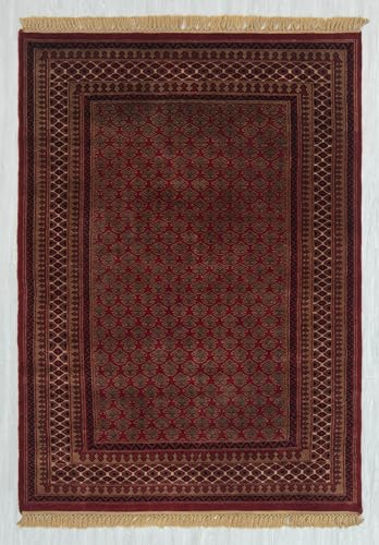 4x6 Ft Red Fine Weave Soft Silky Feel Persian Senneh Hand Knotted Wool Rug