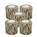 AIRSSON 5 Roll Camouflage Tape Military Camo Stretch Bandage for Gun Rifle Camping Hunting 2"x5 yds Self-adhesive (Woodland Camo)