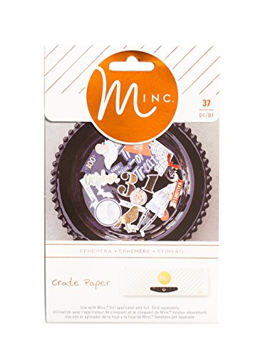 Heidi Swapp Crate Paper 37 Piece After Dark Minc Foil-Ready Ephemera #TOP24