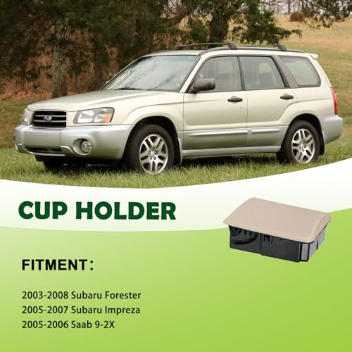 Ensamblaje Portavasos Central Trasero Beige para Subaru miniatura 3
