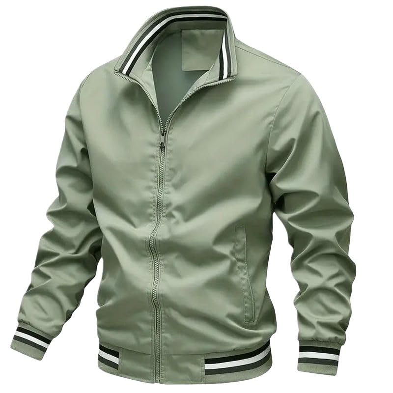 Veste de loisirs sportive homme pour mi-saison blouson casual contrasté - 5