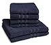 Produktbild sleepling Handtuch Duschtuch 6er Set (4 x Handtuch 50 x 100 cm / 2 x Duschtuch 70 x 140 cm), 100% Baumwolle (550 gr. / m²), Marine