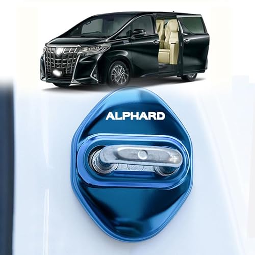 XIAMAOZPR 適合 新型 アルファード 40系(2023年6月〜) 車のドアロック保護カバーケース防錆ステッカー装飾 4pcs ヴェルファイア 40系 アクセサリー (青)