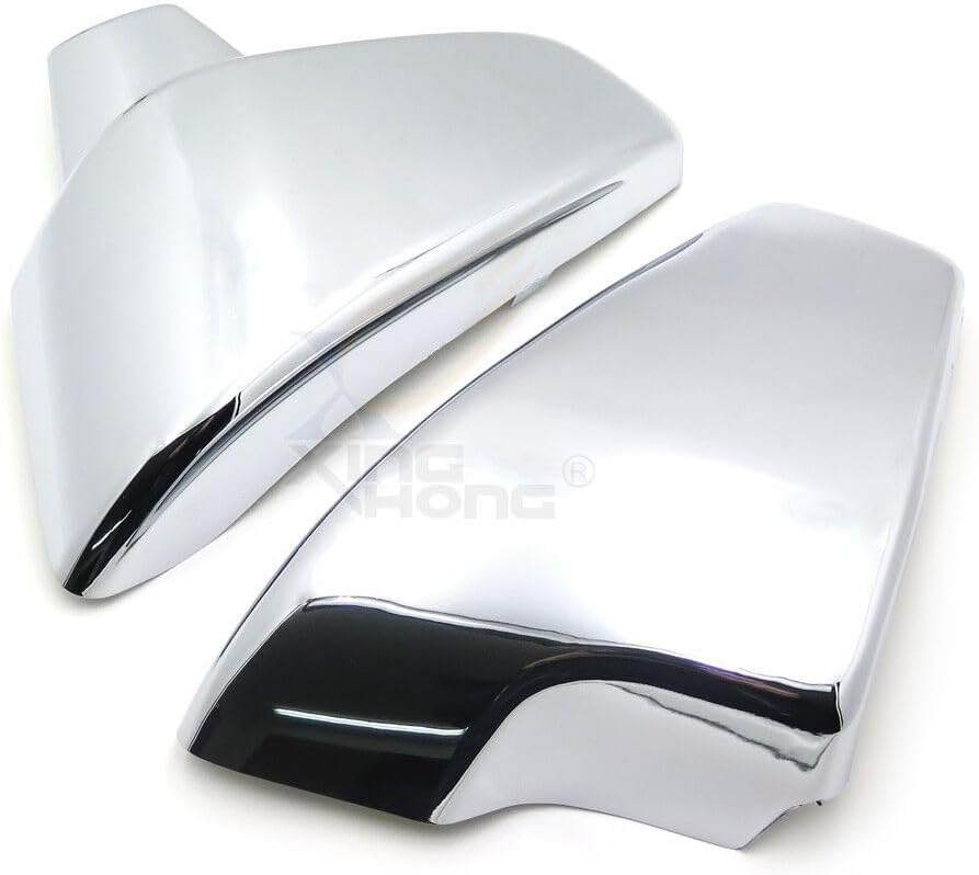 Left & Right Battery Side Fairing Covers for Honda VLX 600 VT600C CD Shadow VLX Deluxe 1999-2007 (Chrome)