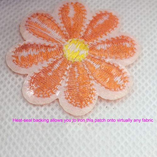 Geek-M 20 Pcs Iron On Patches Flower Applique Patches Mixed Color Decorative Patches #TOP5