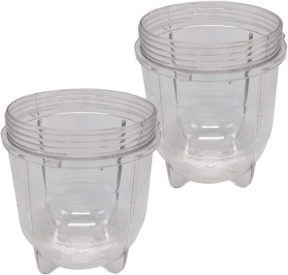 2pcs Replacement 12oz short bullet Cup,Compatible with Original Magic Bullet Blender MB1001/MB 1001B/MBR-1701 /MBR-1702 /MBR-1101 /MB-BX1770-02/MBR-0301