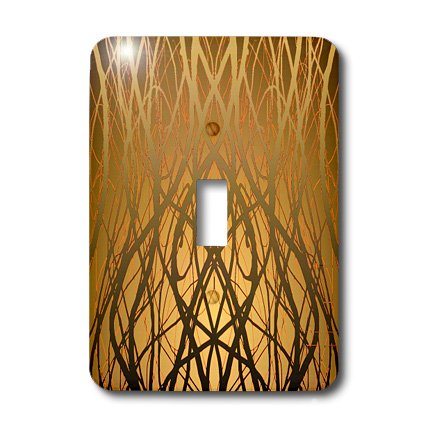 Interrupteur simple 3drose LSP 100968 1 motif doré chic