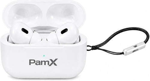 PamX Wireless Earbuds, Bluetooth 5.3, Deep Bass, Noise-Reducing, Long Battery Life, Lightweight Ergonomic Fit, for Work, Travel & Sports