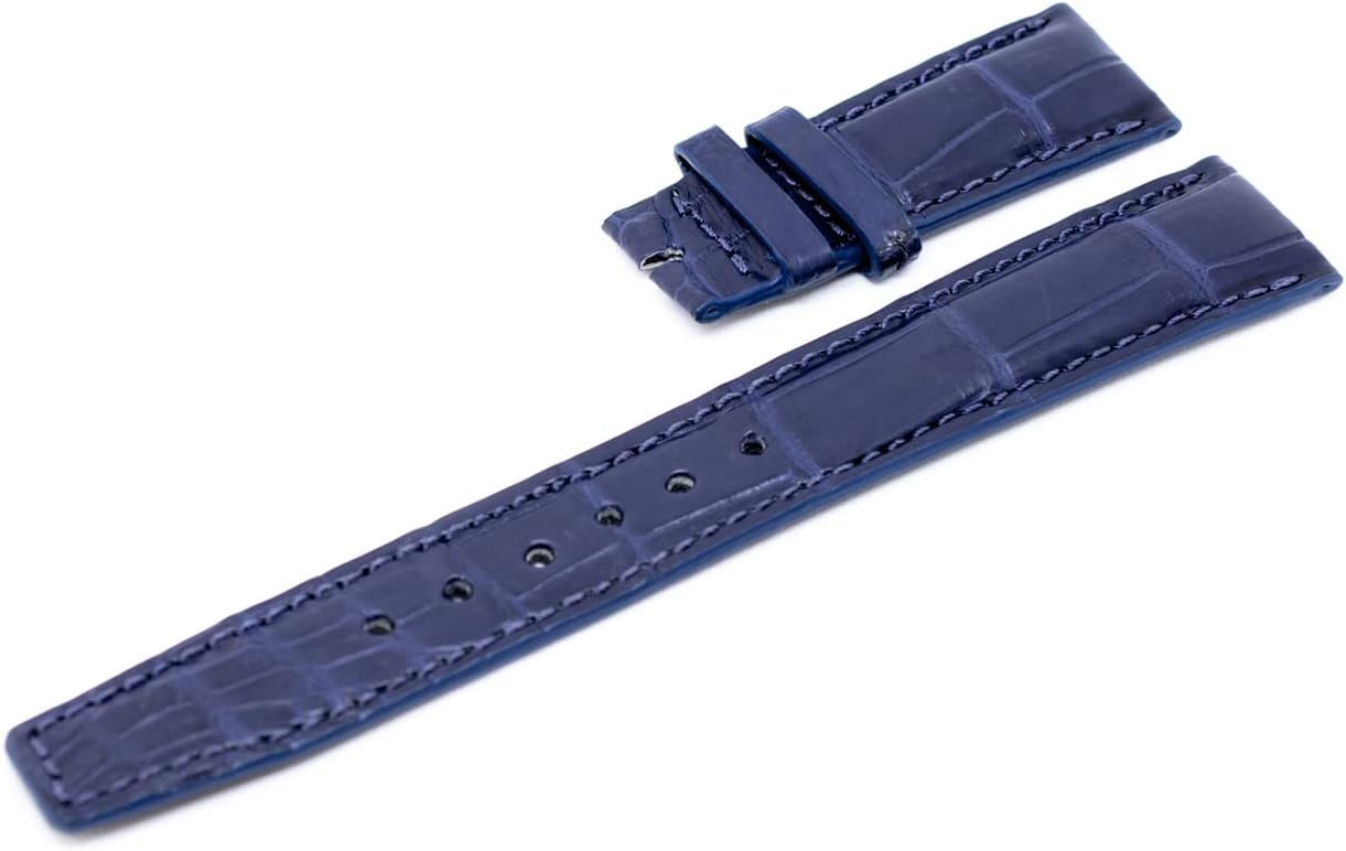 20mm Blue Crocodile Handmade Straps For IWC Portuguese Watches