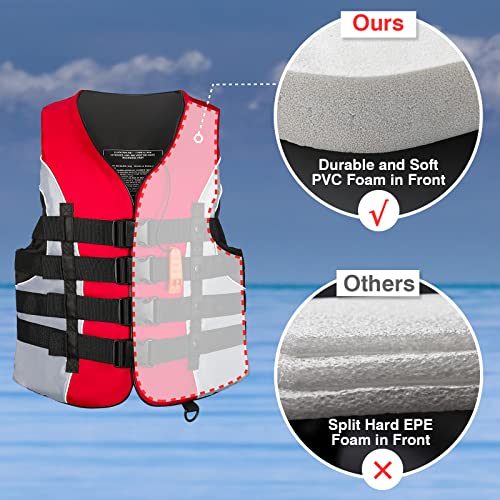 Image of Leader Accessories Adult Universal USCG Approved Life Jacket Vest Boat Vest