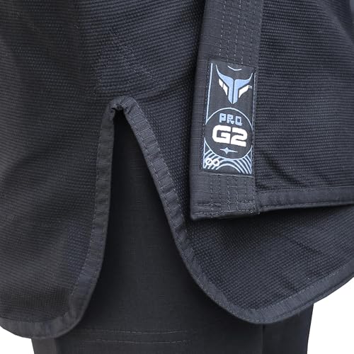 Mytra Fusion BJJ Gi Suit Kimono Bjj Gi 100% Cotton jiu jitsu Gi Men Uniform (A2, Black) - Image 3