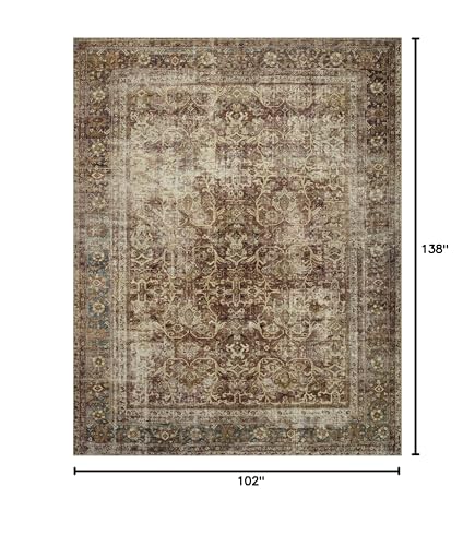 Image of Loloi Magnolia Home Sinclair Rust /Lagoon 8'-6 inch x 11'-6 inch Area Rug