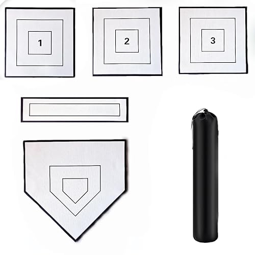 Baseball & Softball 5 Piece Base Set with Portable Carrying