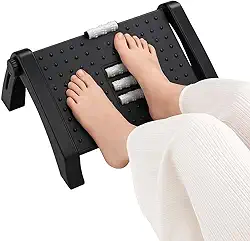 Apoio Ergonômico para Pés - Ajustável – 6 Níveis de Altura | Conforto e Saúde no Seu Dia a Dia | Previne Dores e Melhora a Circulação