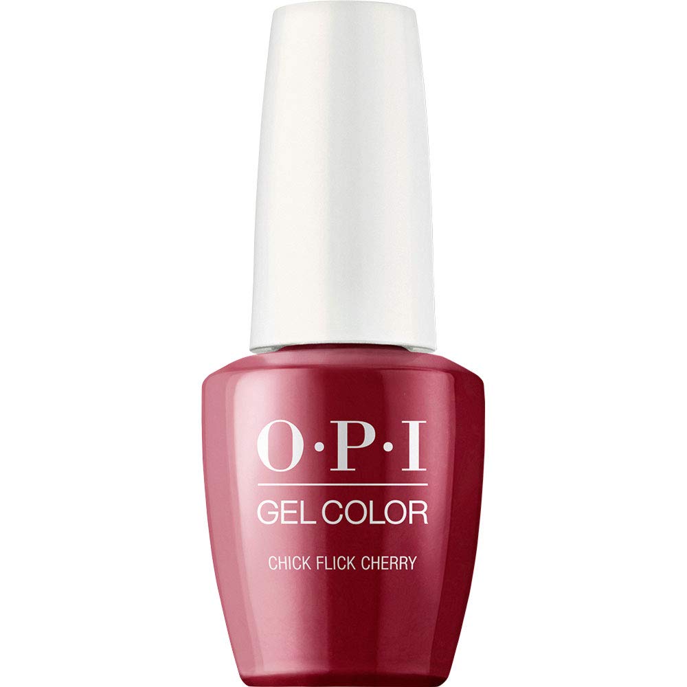 OPI GelColor, Chick Flick Cherry, Red Gel Nail Polish, 0.5