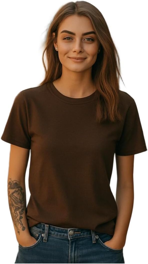 Camiseta Básica Feminina Lisa 100% Algodão Premium Confort em promoção! Veja a oferta e mais achadinhos de Blusas Hoje é o melhor dia para comprar Camiseta Básica Feminina Lisa 100% Algodão Premium Confort com aquele preço maroto! Promoção! Aproveite a oferta!