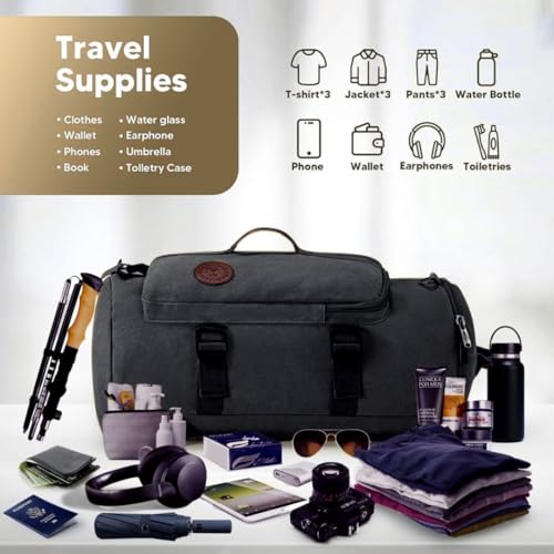 Image of KARRIER Denim Travel Backpack | Multipurpose Duffle, Trekking, Camping, Cycling, Tourist & Tactical Rucksack for Men & Women