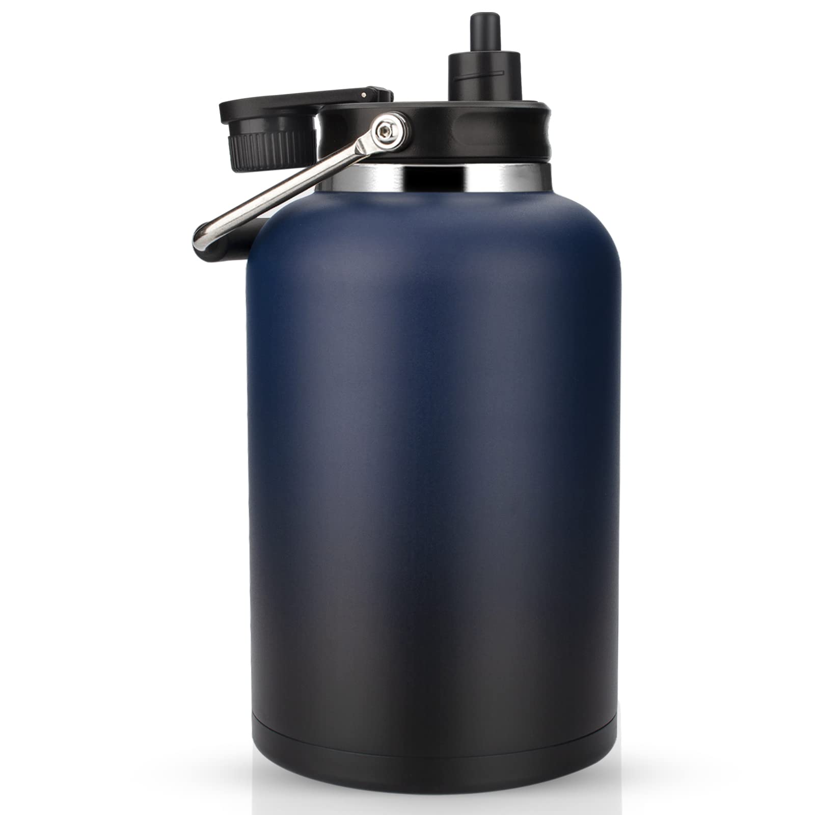 Zenbo 128 oz Jug with Handle, One Gallon Large Double Vacuum Insulated Water Bottle, Stainless Steel Thermos for Hot & Cold Drinks, Sweat Proof