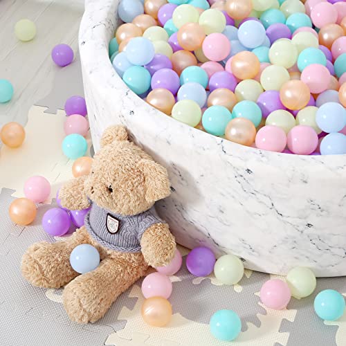 Starbolo Ball Pit Balls For Kids -100Pcs Macaron Pit Balls Crush Proof Plastic Toy Balls For Toddler Ball Pit, Ball Pit Play Tent, Baby Pool Water Toys , Kiddie Pool, Party Decoration, Photo Props #TOP6