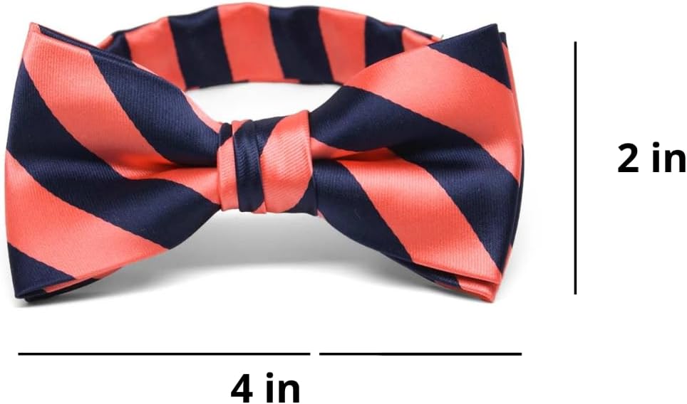 tiemart Boys' Striped Bow Tie