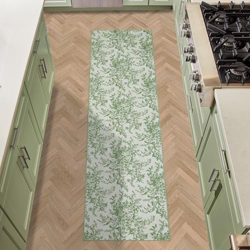 Laura Ashley Sage Floral Runner Rug