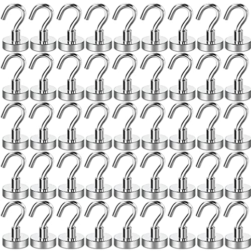 E BAVITE Magnetic Hooks Heavy Dutyï¼Œ22Lbs Rare Earth Magnets for Home, Kitchen, Workplace, Office etc-45 Pack