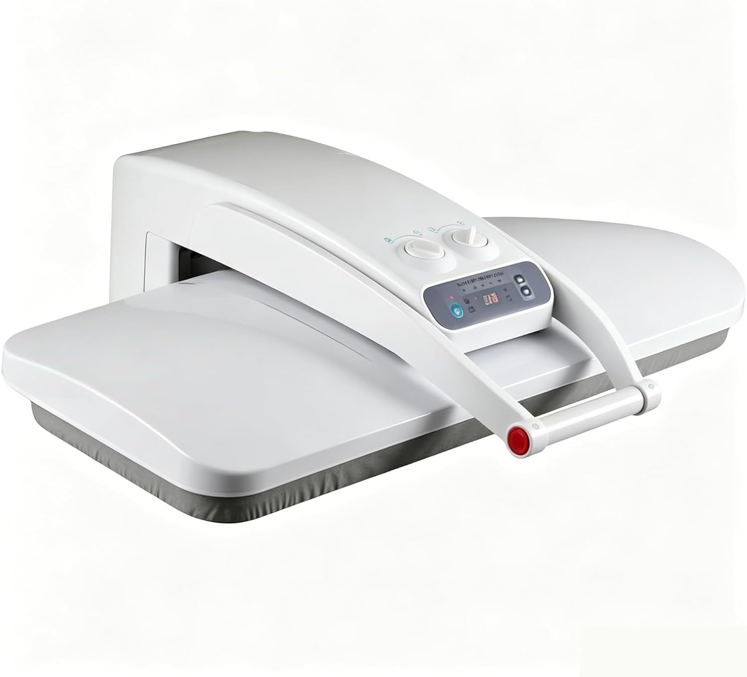 Large Steam Iron Press, Digital Steam Press Machine, 1400W/1800W Power, with LED Screen and Steam Burst, 4-Level Deep Fabric Care, For Silk, Cotton & Denim 1800W