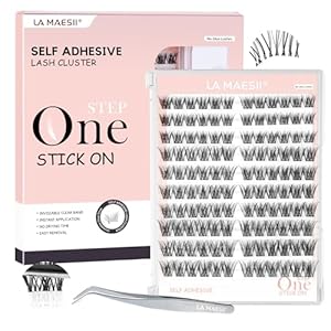 Self Adhesive Eyelashes, 120Pcs Clear Band Lash Clusters, Natural Pre-Glued Eyelash Clusters, No Glue Needed Press On Invisible Band Resuable Eyelashes(SC133)