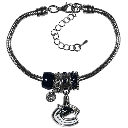 NHL Siskiyou Sports Womens Vancouver Canucks Euro Bead Bracelet One Size Team Color