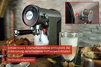 Unold Espressomaschine Piccopresso 28636 - Siebträger, Edelstahl, Thermoblock, 20 bar, Milchschaumdüse, 1–2 Tassen, Heißwasserfunktion, kompakt, Sleep Mode – Ansicht 3