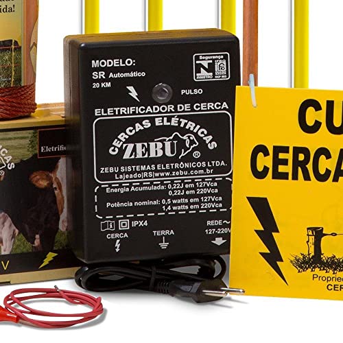 Kit Pet Zebu Cerca Elétrica Para Cães Gatos Galinha Coelhos