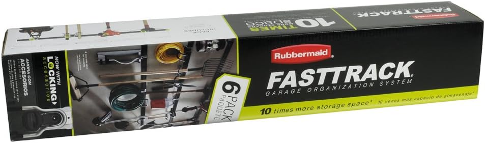 Rubbermaid FastTrack Garage Organization All-in-One Rail & Hook Wall Hanging Kit, 8 Piece : Home & Kitchen