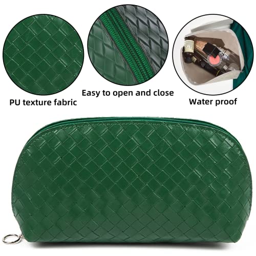 Gyipfipa Cosmetic Bags For Women,Waterproof Makeup Bag Aesthetic Women Handbags Portable Travel Cosmetic Bag Multifunction Organizer Storage Bag Weave Toiletry Bag For Women And Girls #TOP3
