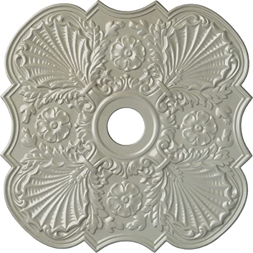 29"OD x 3 5/8"ID x 1 3/8"P Flower Ceiling Medallion (Fits Canopies up to 6 1/4"), Hand-Painted Flash Copper