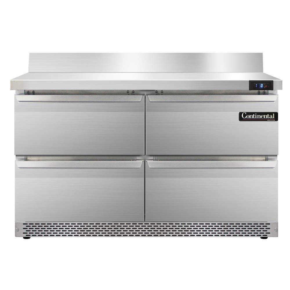 Two Section Work Top Freezer 48" W by Continental Refrigerator – Model SWF48-BS-FB-D