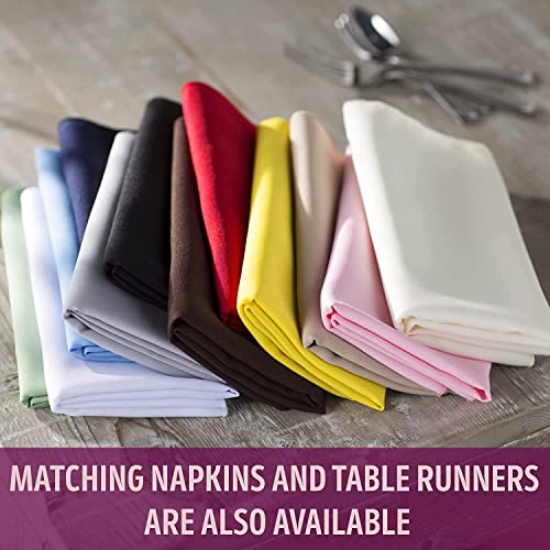 image for LA Linen Polyester Poplin Washable Rectangular Tablecloth, Stain and W