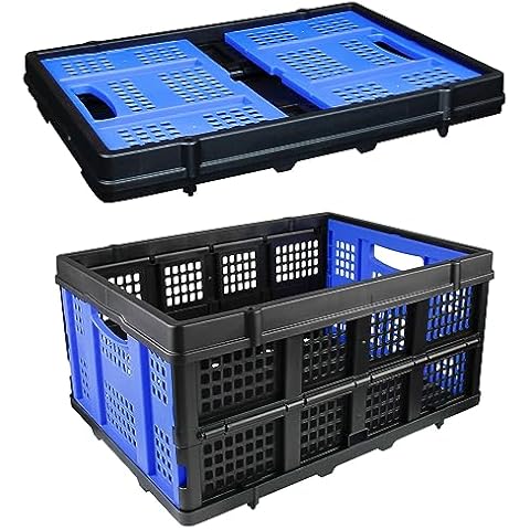 APOXCON Plastic Collapsible Storage Crate, Folding Storage Basket for Home, Shopping and Office Cover