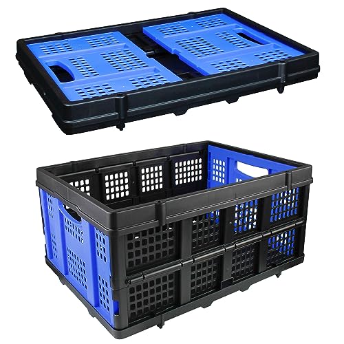 APOXCON Caixa de armazenamento dobrável de plástico, cesta de armazenamento dobrável para casa, comp