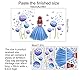HUOGEE Blumen Fee Wandtattoo Wandsticker Wandtattoo Babyzimmer Mädchen Bunt Schmetterling und Blumen Pflanzen Wandaufkleber für Mädchen Babyzimmer Schlafzimmer Hause Wanddekoration (Blue)