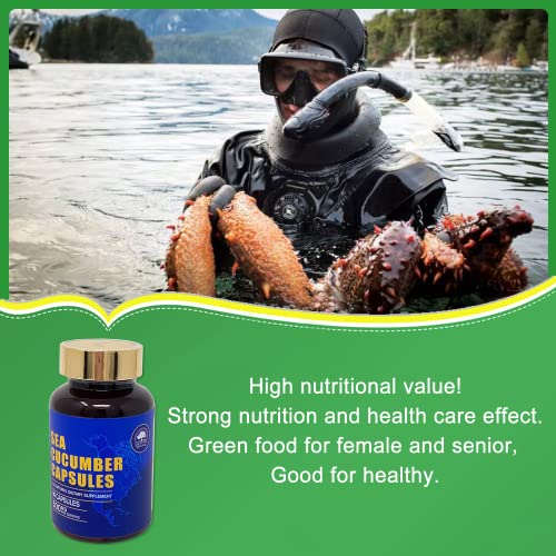 Dol Wild Caught Sea Cucumber Capsules Sea Cucumber Extract Supplement Super Natural Antioxidant, Immune Builder-90 Capsules (One Bottle) #TOP5