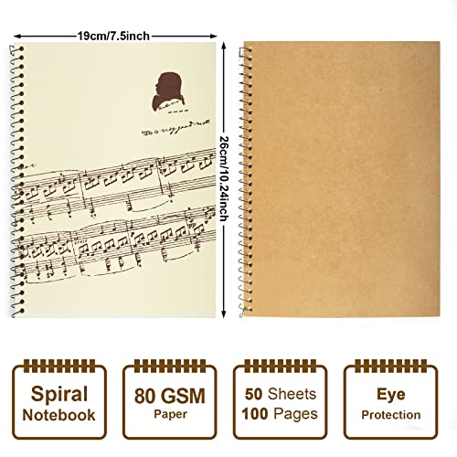 Blank Sheet Music Composition Manuscript Staff Paper Art-Music-Notebook 50 Pages 26X19Cm #TOP1