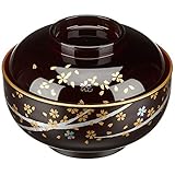 ミタニ 山中漆器 汁椀 ダークブラウン 13.3cm 山中塗 はるか 四季 雑煮椀 M17042-9